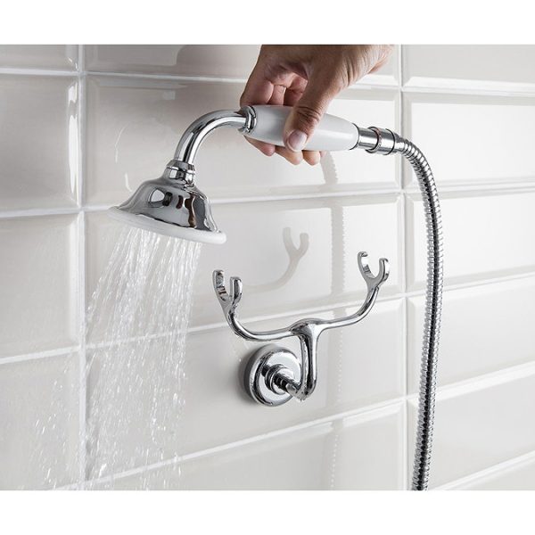 Crosswater   Belgravia Thermostatic Shower Valve with Fixed Head, Handset & Wall Cradle - Image 2