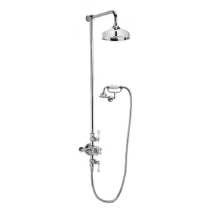 Crosswater   Belgravia Thermostatic Shower Valve with Fixed Head, Handset & Wall Cradle