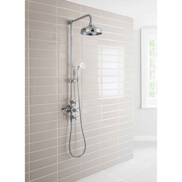 Crosswater   Belgravia Thermostatic Shower Valve with Fixed Head, Slider Rail & Handset - Image 5