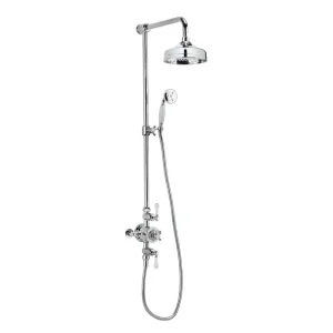 Crosswater   Belgravia Thermostatic Shower Valve with Fixed Head, Slider Rail & Handset