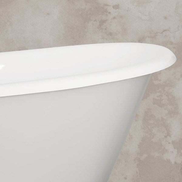 Hurlingham Prior Cast Iron Roll Top Bath (1720x680mm) with Feet - Image 4