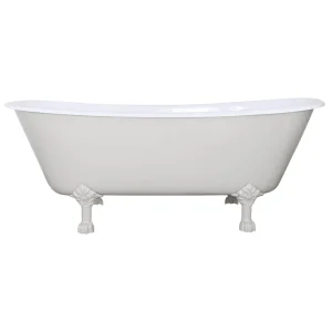 Hurlingham Prior Cast Iron Roll Top Bath (1720x680mm) with Feet