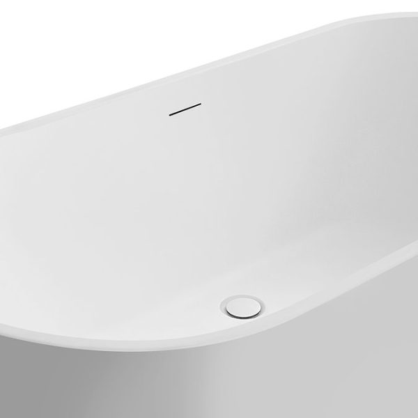 Verona 1650 x 750 Matt White Double Ended Bath with Waste - Image 3