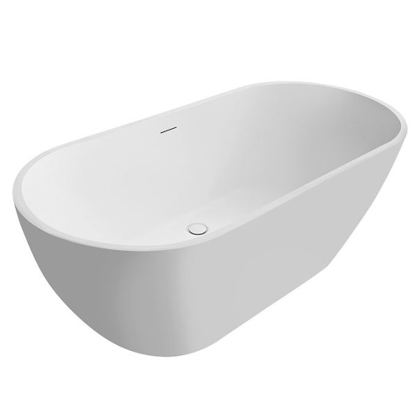 Verona 1650 x 750 Matt White Double Ended Bath with Waste - Image 2