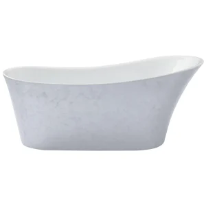 Heritage Holywell Freestanding Acrylic Bath (1710 x 745mm)   Stainless Steel Effect