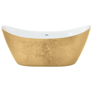 Heritage Hylton Freestanding Acrylic Bath (1730 x 730mm)   Gold Effect