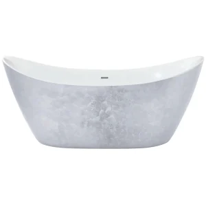 Heritage Hylton Freestanding Acrylic Bath (1730 x 730mm)   Stainless Steel Effect