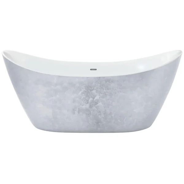 Heritage Hylton Freestanding Acrylic Bath (1730 x 730mm)   Stainless Steel Effect