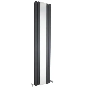 Bilbao Anthracite Double Panel Designer Radiator with Mirror (1800 x 381mm)