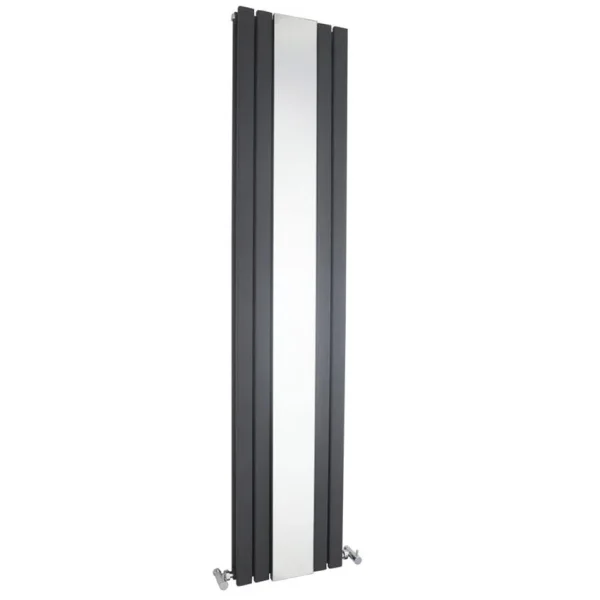Bilbao Anthracite Double Panel Designer Radiator with Mirror (1800 x 381mm)