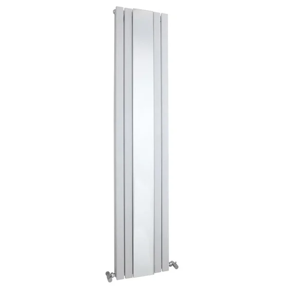 Bilbao White Double Panel Designer Radiator with Mirror (1800 x 381mm)