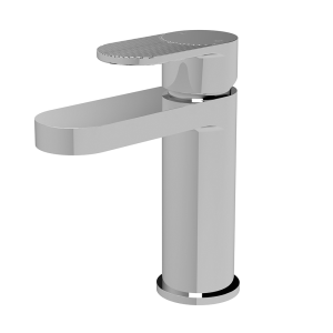 Nuie Cyprus Fluted Mono Basin Mixer Tap with Push Button Waste   Chrome