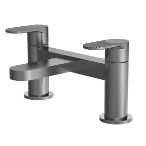 Nuie Cyprus Fluted Bath Filler Tap   Pewter