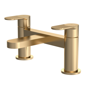Nuie Cyprus Fluted Bath Filler Tap   Brushed Brass