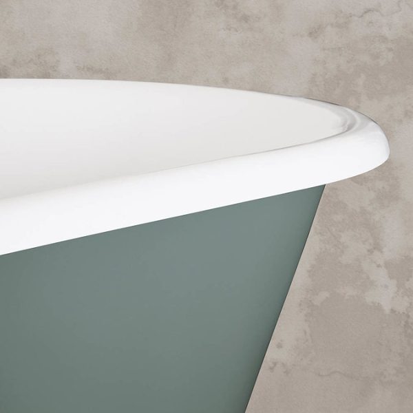 Hurlingham Dryden Cast Iron Roll Top Bath (1690x750mm) with Feet - Image 3