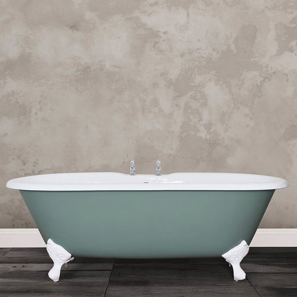 Hurlingham Dryden Cast Iron Roll Top Bath (1690x750mm) with Feet - Image 5