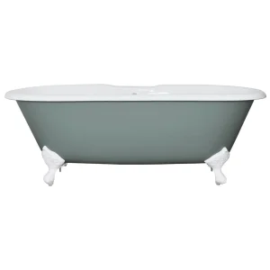 Hurlingham Dryden Cast Iron Roll Top Bath (1690x750mm) with Feet