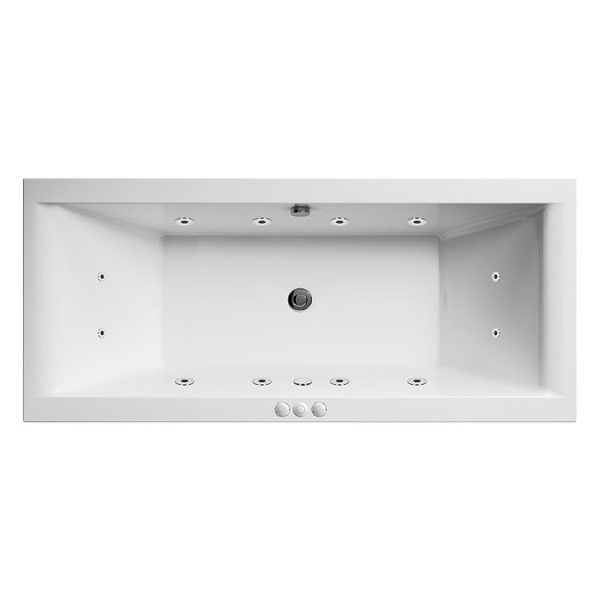 Laguna Whirlpool Spa 12 Jet Square Double Ended Bath - Image 3
