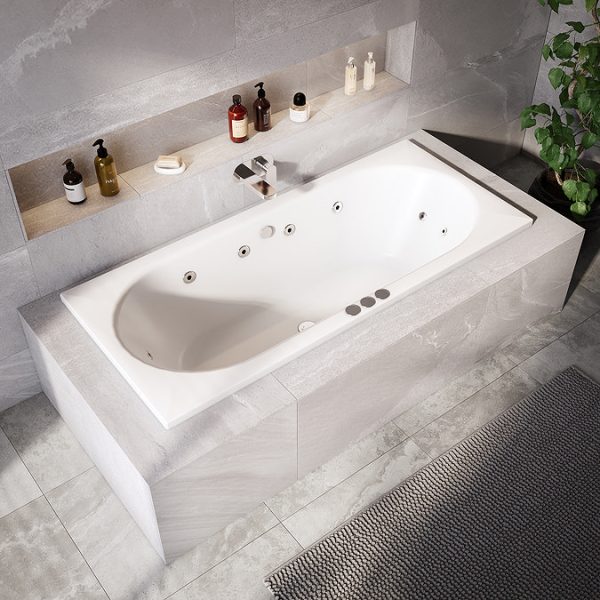 Laguna Whirlpool Spa 12 Jet Round Double Ended Bath - Image 3