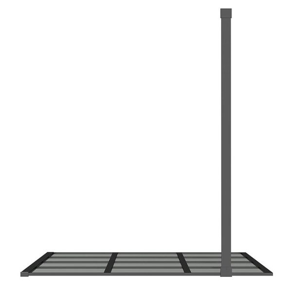 Mode 900 x 1950mm Matt Black Framed Wet Room Glass Panel - Image 7