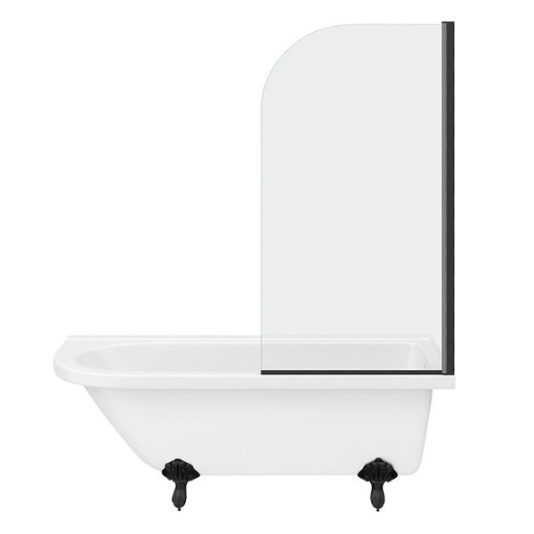 Appleby 1700 Roll Top Shower Bath with Matt Black Screen + Leg Set - Image 7