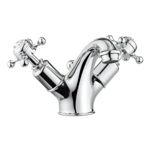 Crosswater   Belgravia Crosshead Monobloc Basin Mixer Tap with Pop up Waste