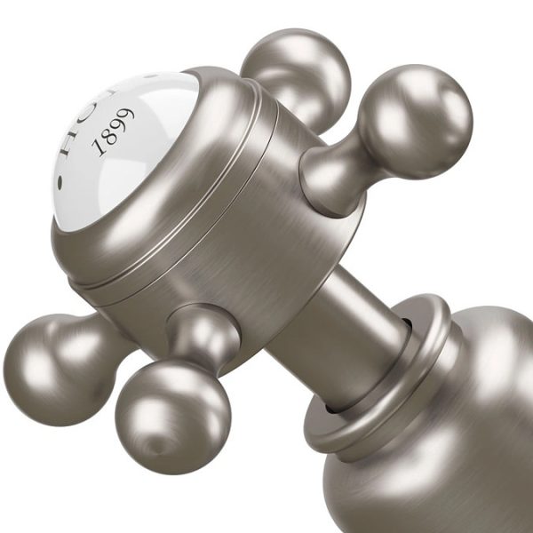 Crosswater Belgravia Crosshead Monobloc Basin Mixer Tap with Pop up Waste   Brushed Nickel - Image 3