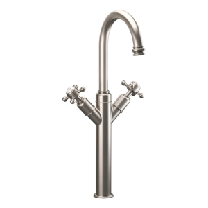 Crosswater Belgravia Crosshead Tall Monobloc Basin Mixer Tap   Brushed Nickel