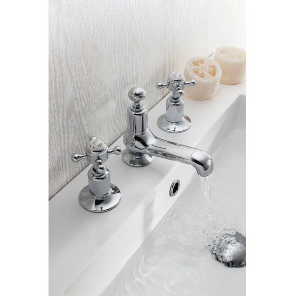 Crosswater   Belgravia Crosshead 3 Tap Hole Basin Mixer - Image 2
