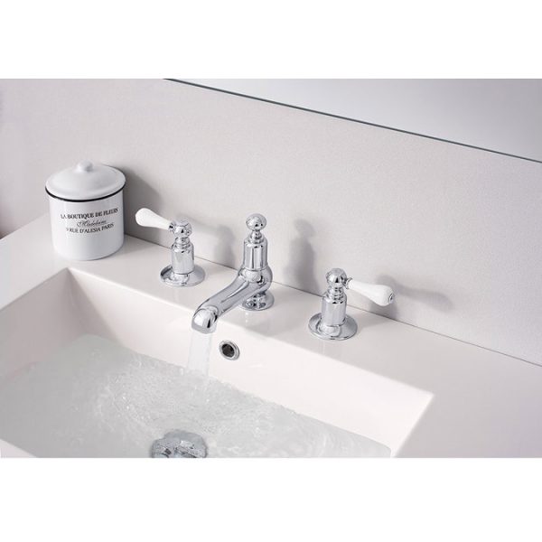 Crosswater   Belgravia Lever 3 Tap Hole Basin Mixer with Pop up Waste - Image 2