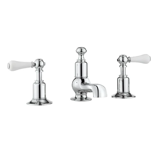 Crosswater   Belgravia Lever 3 Tap Hole Basin Mixer with Pop up Waste