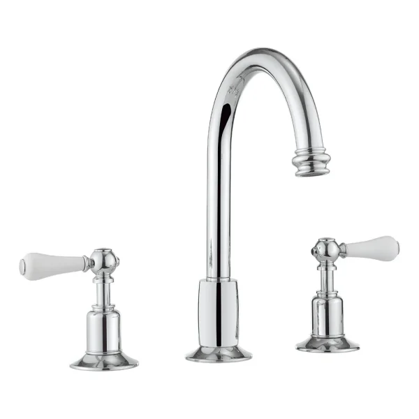Crosswater   Belgravia Lever 3 Tap Hole Tall Basin Mixer with Pop up Waste
