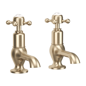 Crosswater Belgravia Crosshead Cloakroom Basin Taps   Brushed Brass