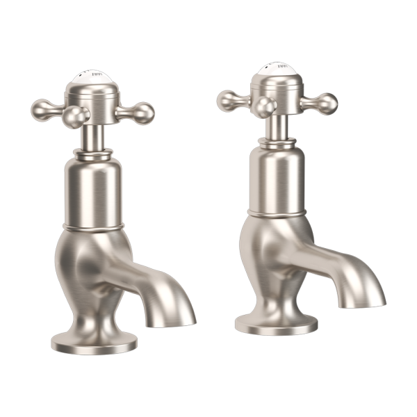 Crosswater Belgravia Crosshead Cloakroom Basin Taps   Brushed Nickel