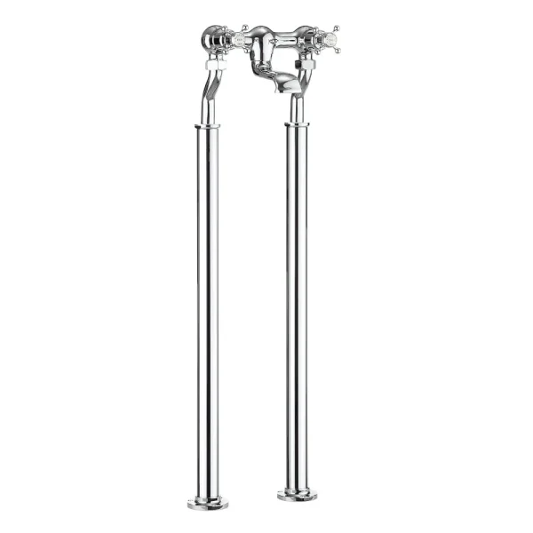Crosswater   Belgravia Crosshead Floor Mounted Freestanding Bath Filler