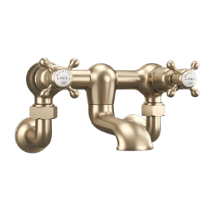 Crosswater Belgravia Crosshead Wall Mounted Bath Filler   Brushed Brass