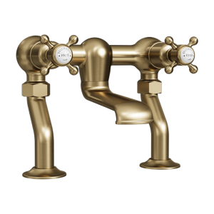 Crosswater Belgravia Crosshead Bath Filler   Brushed Brass