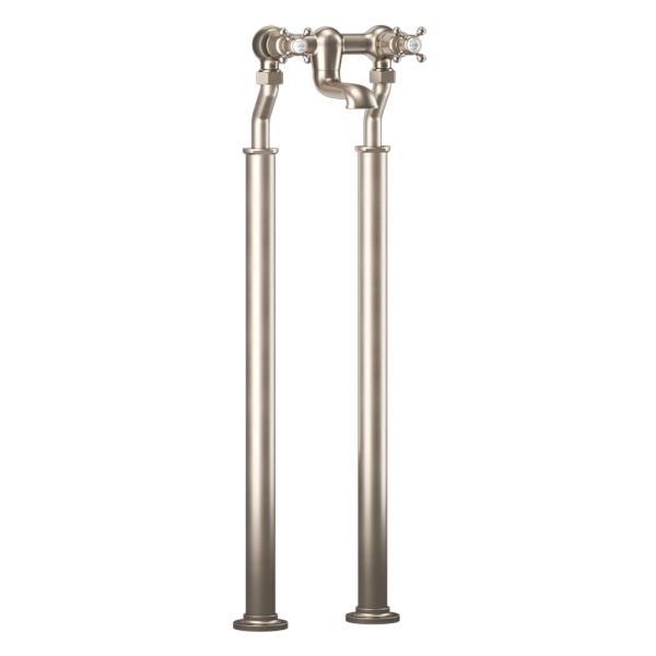 Crosswater Belgravia Crosshead Freestanding Bath Filler   Brushed Nickel