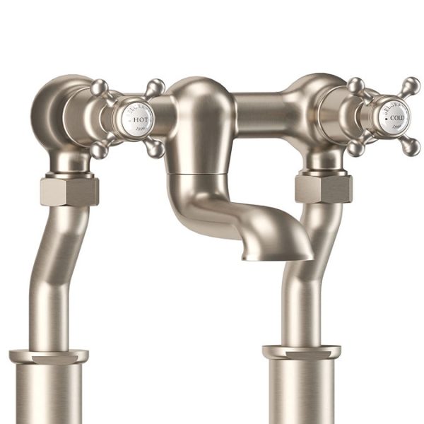Crosswater Belgravia Crosshead Freestanding Bath Filler   Brushed Nickel - Image 2