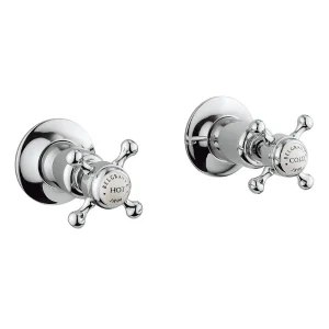 Crosswater   Belgravia Crosshead Wall Stop Taps