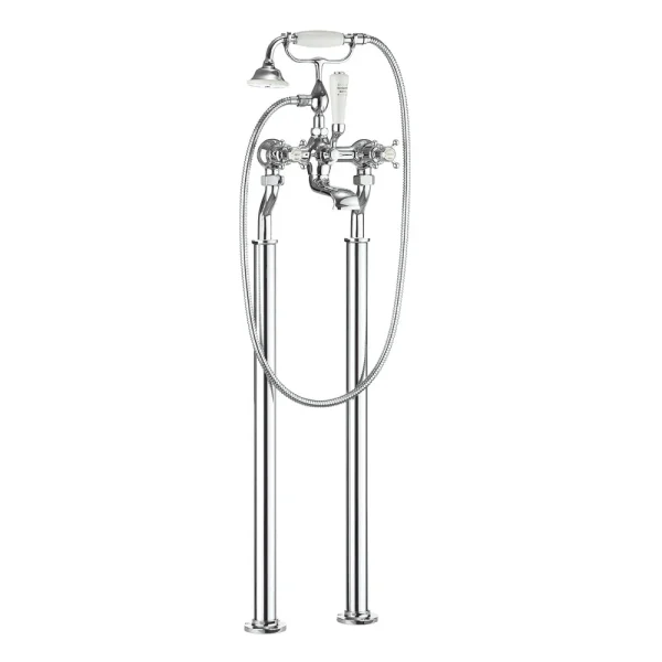 Crosswater   Belgravia Crosshead Floor Mounted Freestanding Bath Shower Mixer