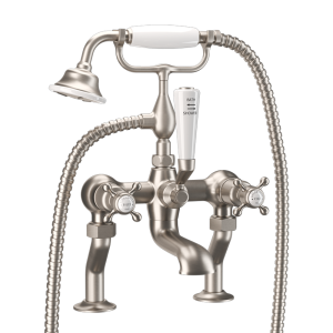 Crosswater Belgravia Crosshead Bath Shower Mixer with Kit   Brushed Nickel