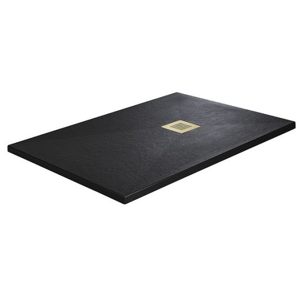 Gatsby 1700 x 800 Matt Black Framed Wetroom (1000mm Screen, Return Panel + Slate Effect Tray) - Image 4