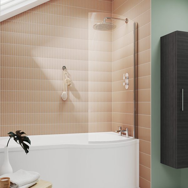 Laguna Whirlpool Spa 8 Jet P Shaped Shower Bath with Screen + Panel - Image 5