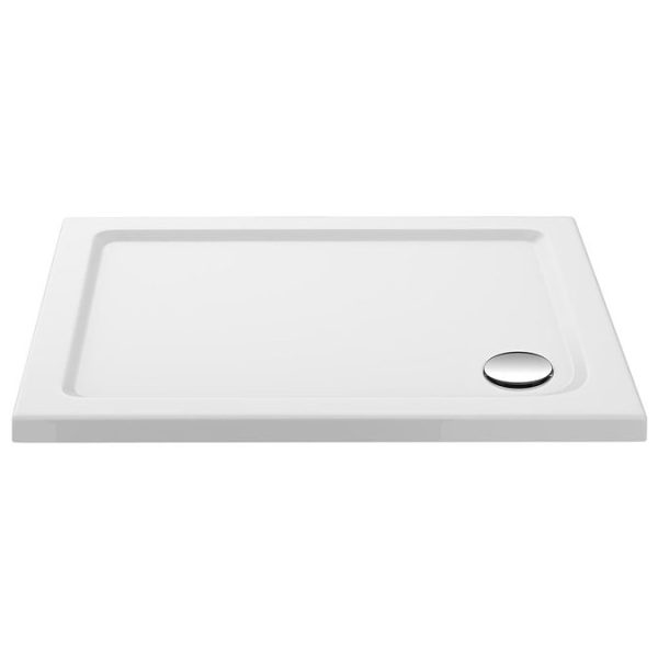 Toreno Matt Black 1000 x 800mm Sliding Door Shower Enclosure + Pearlstone Tray - Image 3
