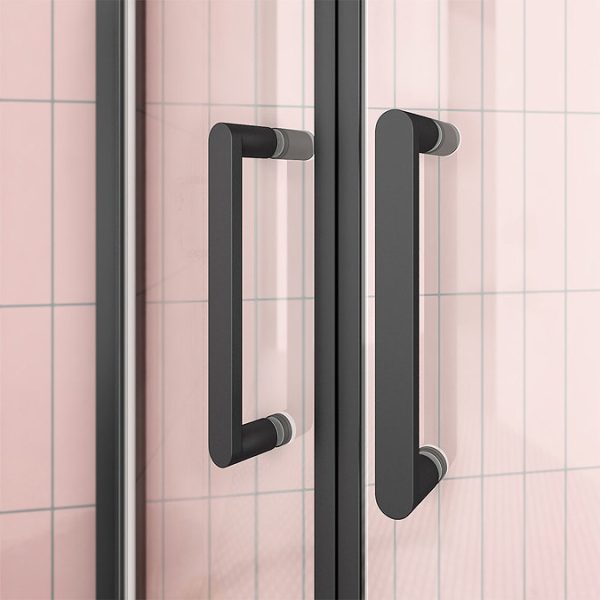 Toreno Matt Black 1200 x 800mm Offset Quadrant Shower Enclosure - Image 3