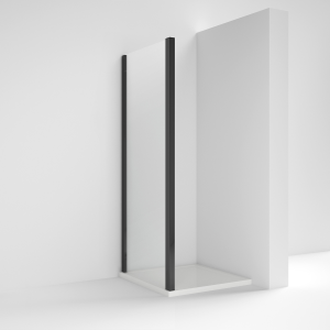 Venice Matt Black 800 x 1850 Side Panel