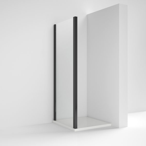 Venice Matt Black 760 x 1850 Side Panel