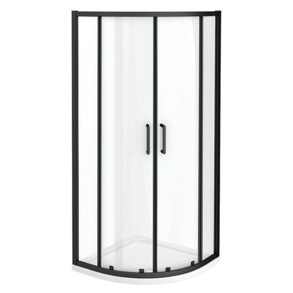 Toreno Matt Black 800 x 800mm Quadrant Shower Enclosure without Tray - Image 4