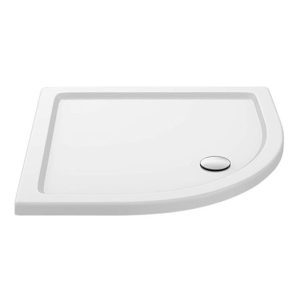 Toreno Matt Black 800 x 800mm Quadrant Shower Enclosure + Pearlstone Tray - Image 6
